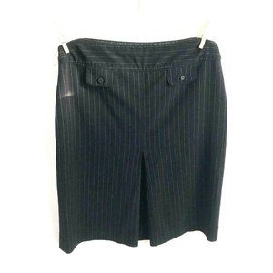 Ann Taylor Women's Pin Striped Skirt Size 6 Black